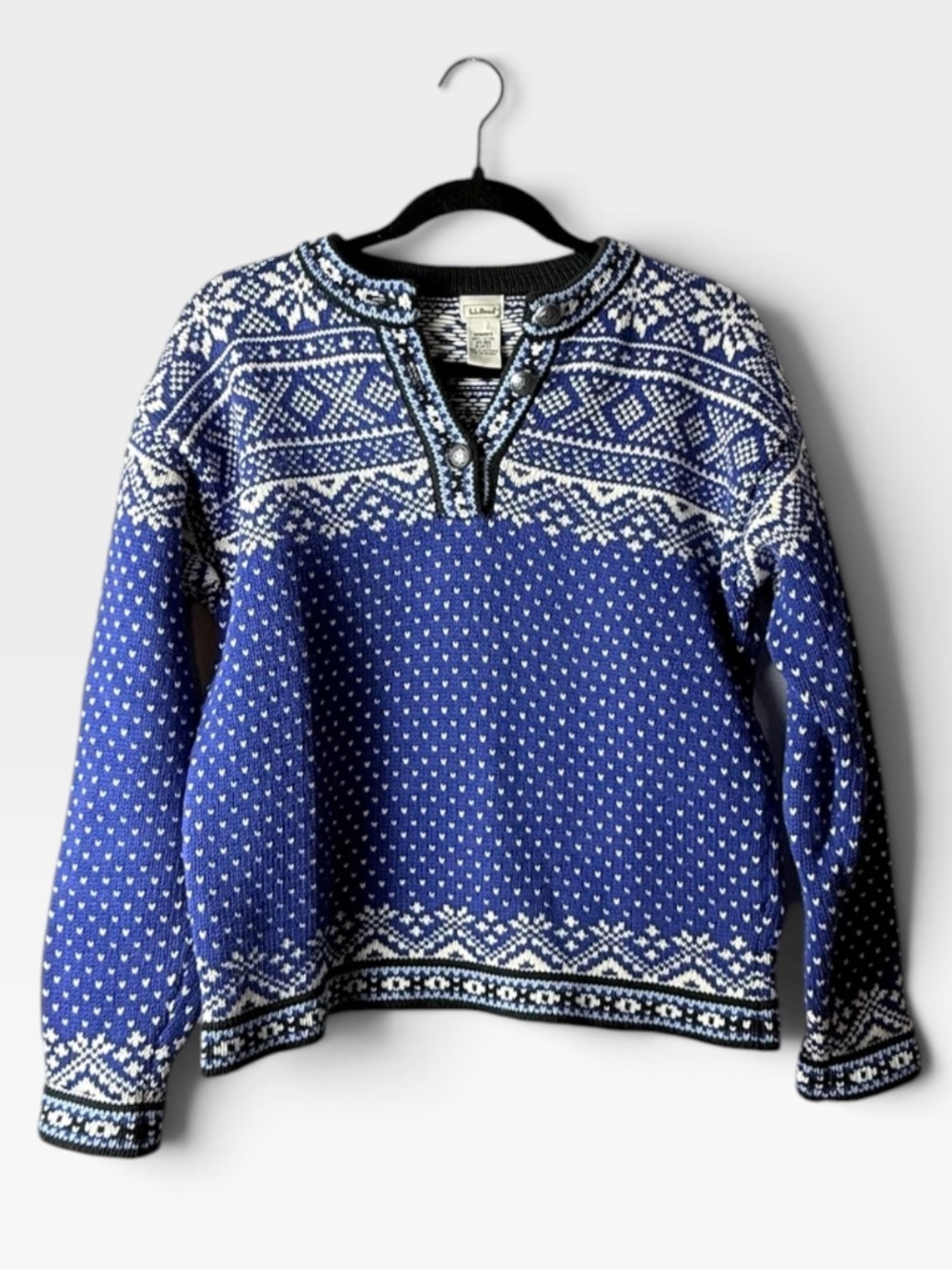 L.L. Bean Fair Isle Vintage Knit Sweater Nordic Pattern Women's Size XS (Y)